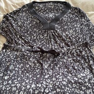 Apt. 9 Charcoal and White Floral Pajama Se